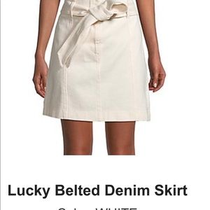 NWOT - never worn - off white denim  , detachable belt